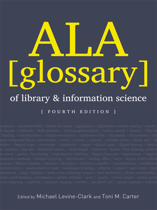 Cover image for ALA Glossary of Library and Information Science